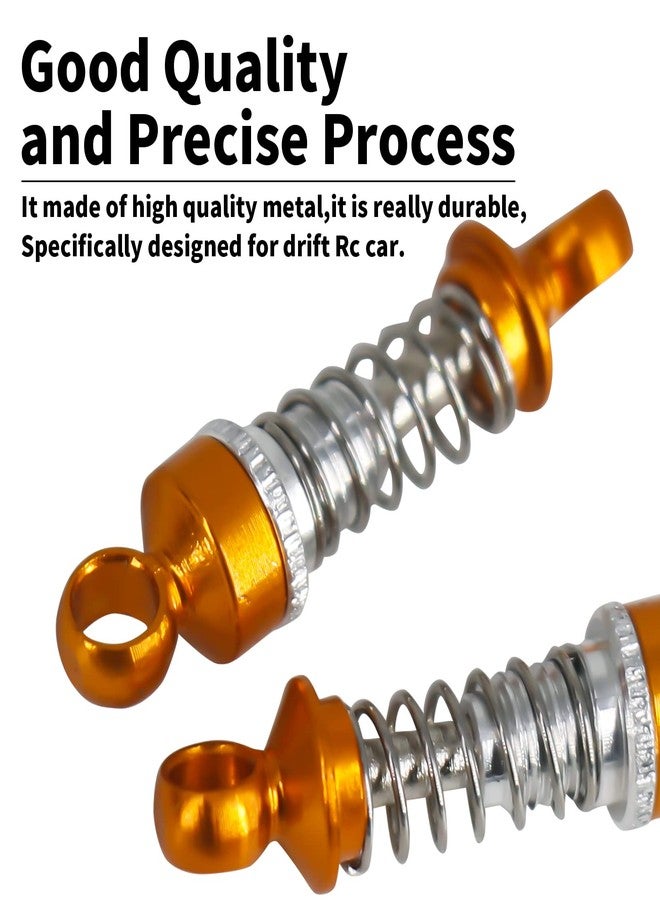 Abendor 4PCs Aluminum Adjustable Soft and Hard Shock Absorber RC Car Upgrade Modified Parts for WLtoys 1/28 RC Car K969 K989 K999 P929 4WD Short Course Drift Car (Gold) - Image 3